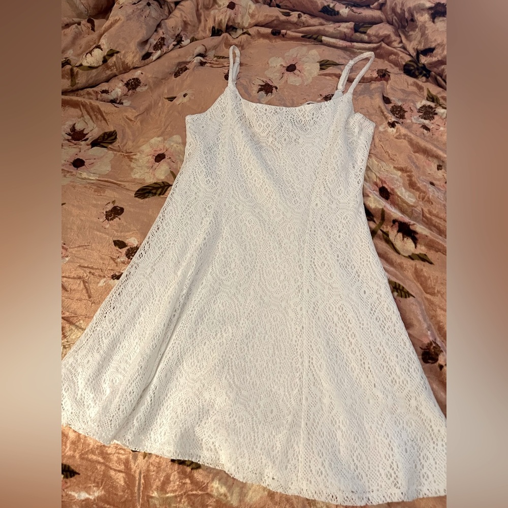 Vintage Garage Large white fit and flare dress, like new condition